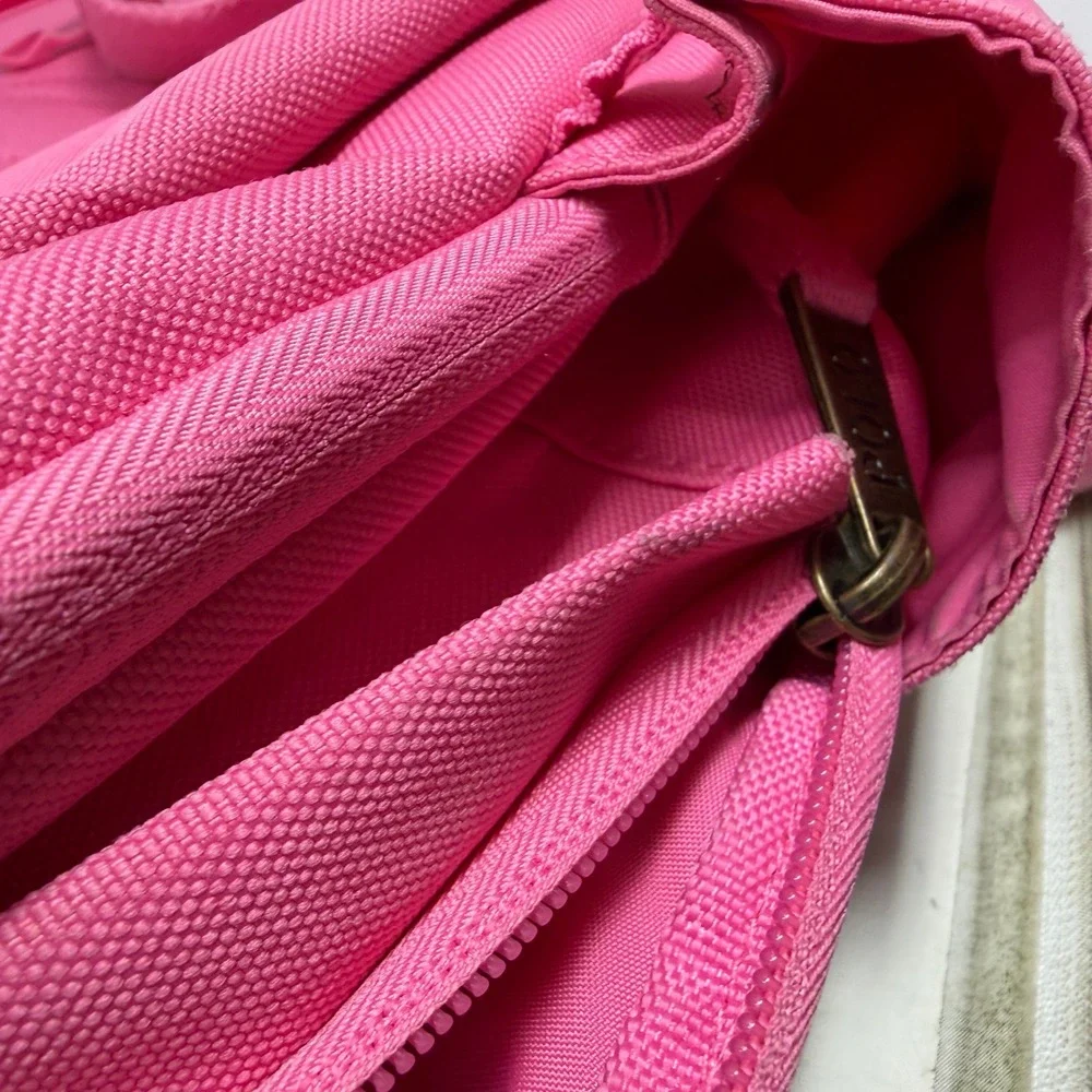Polo Ralph Lauren Backpack Girls Pink Polo Bear Embroidered Canvas EUC